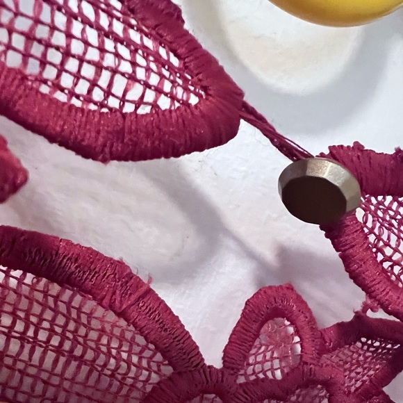 SAYLOR Rust Red Color Lace Dress - Picture 6 of 7